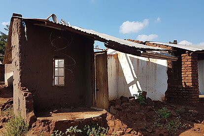 Die Folgen des Zyklons in Malawi Zerstörte Häuser, kaputte Infrastruktur in Malawi nach Wirbelsturm