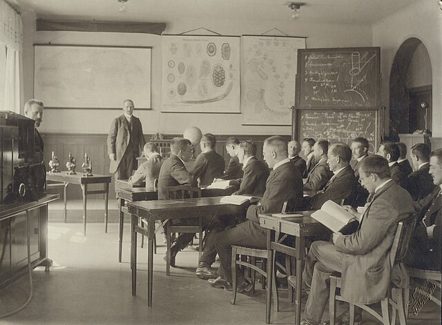 Hörsaal um 1906 Hörsaal mit Studenten um 1906