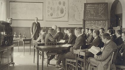 Hörsaal um 1906 Hörsaal mit Studenten um 1906