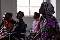 Gegen Gewalt an Frauen Eine Gruppe von Frauen in Afrika